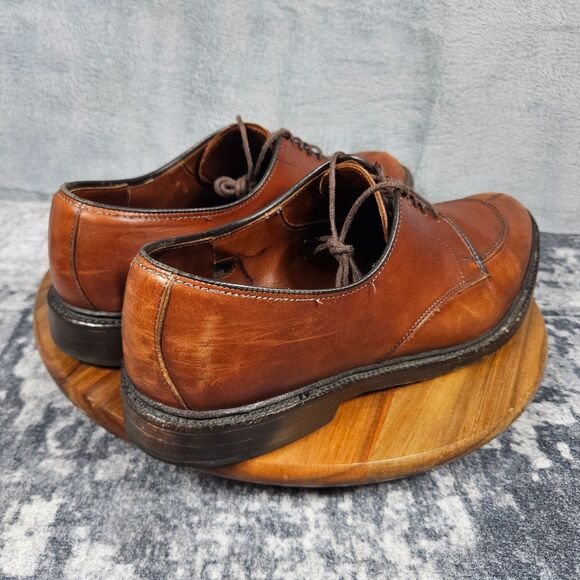 Allen Edmonds Mens Walton Oxford Size 11 D Brown Leather Split Toe Dress Shoe main image 4